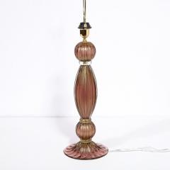 Modernist Hand Blown Murano Smoked Chambord Glass Table Lamps w 24 Karat Gold - 2909048