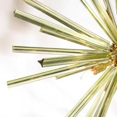 Modernist Hand Blown Murano Smoked Peridot Camer Glass Sputnik Chandelier - 4266070
