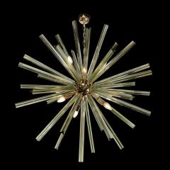Modernist Hand Blown Murano Smoked Peridot Camer Glass Sputnik Chandelier - 4266072