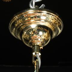 Modernist Hand Blown Smoked Rose Murano Glass 3 Tier Reeded Feather Chandelier - 4566376