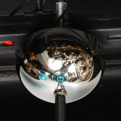 Modernist Handblown Murano Glass 3 Tier Mixed Blue Dome Form Pendant Chandeliers - 4233585