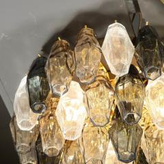 Modernist Handblown Murano Mixed Polyhedral Flush Mount with Brass Fittings - 2659900