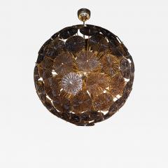 Modernist Handblown Murano Smoked Bronze Glass and Polished Brass Sputnik - 1563249