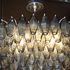 Modernist Handblown Murano Smoked Glass Polyhedral with Chromed Fittings - 1561059