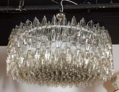 Modernist Handblown Smoked Murano Glass Polyhedral Chandelier - 1580664