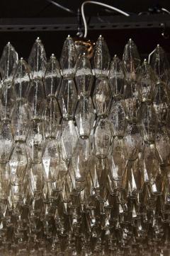 Modernist Handblown Smoked Murano Glass Polyhedral Chandelier - 1580665