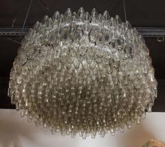 Modernist Handblown Smoked Murano Glass Polyhedral Chandelier - 1580667