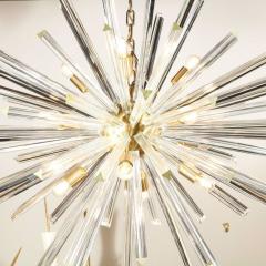 Modernist Handblown Translucent Murano Camer Glass Brushed Brass Sputnik - 2659584