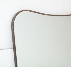 Modernist Italian 1950s Brass Shaped Grand Scale Mirror - 2511422