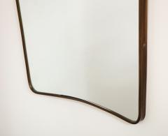 Modernist Italian 1950s Shaped Brass Mirror - 2443125