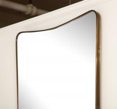 Modernist Italian 1950s Shaped Brass Mirror - 2443126