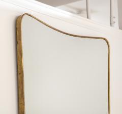 Modernist Italian 1950s Shaped Brass Mirror - 2443137