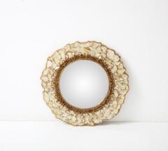 Modernist Mirror made of Mica and Gilded Resin  - 3150878