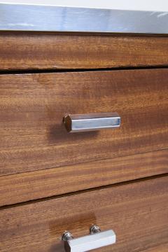 Modernist Nickel and Mahogany Desk - 4007458