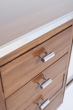 Modernist Nickel and Mahogany Desk - 4007460