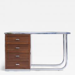 Modernist Nickel and Mahogany Desk - 4010258