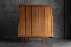 Modernist Oak Highboard Reconstruction Period France Circa 1955 - 4662644