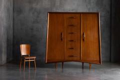Modernist Oak Highboard Reconstruction Period France Circa 1955 - 4662645