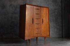 Modernist Oak Highboard Reconstruction Period France Circa 1955 - 4662649