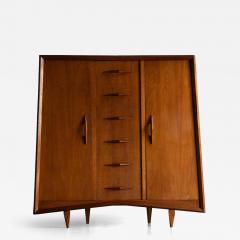 Modernist Oak Highboard Reconstruction Period France Circa 1955 - 4679318