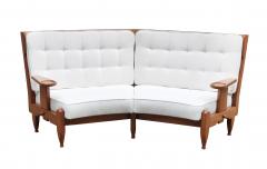 Modernist Oak Sofa by Guillerme et Chambron - 3507494