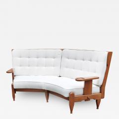 Modernist Oak Sofa by Guillerme et Chambron - 3508876