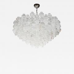 Modernist Opalescent and Clear Murano Glass Barbell Chandelier - 1582703