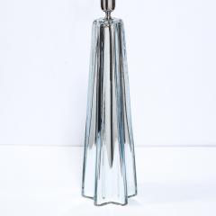 Modernist Pair of Handblown X Form Lamps in Handblown Murano Mercury Glass - 2551122
