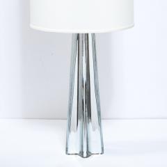 Modernist Pair of Handblown X Form Lamps in Handblown Murano Mercury Glass - 2551136