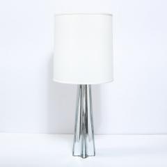 Modernist Pair of Handblown X Form Lamps in Handblown Murano Mercury Glass - 2551138