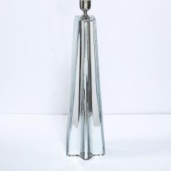 Modernist Pair of Handblown X Form Lamps in Handblown Murano Mercury Glass - 2551139