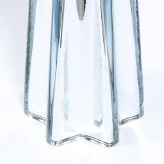 Modernist Pair of Handblown X Form Lamps in Handblown Murano Mercury Glass - 2551141