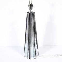Modernist Pair of Handblown X Form Lamps in Handblown Murano Mercury Glass - 2660077