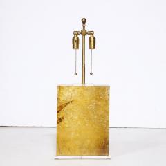 Modernist Pressed Lucite Table Lamp in Fractured Gold and Amber - 3040383
