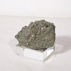 Modernist Pyrite Rock Specimen on Rectilinear Lucite Base - 3523641