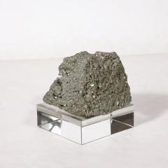 Modernist Pyrite Rock Specimen on Rectilinear Lucite Base - 3523972