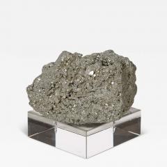 Modernist Pyrite Rock Specimen on Rectilinear Lucite Base - 3527443