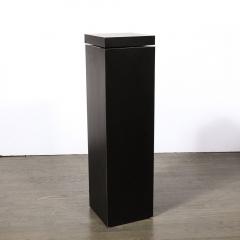 Modernist Rectilinear Matt Black Swivel Top Pedestal - 3474034