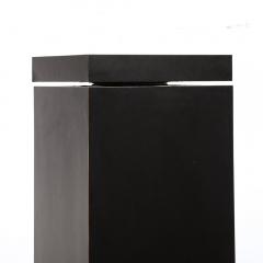 Modernist Rectilinear Matt Black Swivel Top Pedestal - 3474035