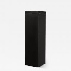Modernist Rectilinear Matt Black Swivel Top Pedestal - 3475901