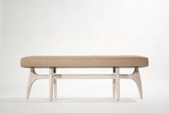 Modernist Sculptural White Oak Bench - 2651574