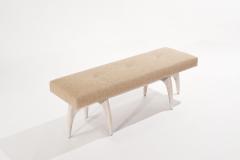 Modernist Sculptural White Oak Bench - 2651576