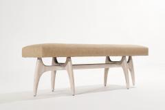 Modernist Sculptural White Oak Bench - 2651577