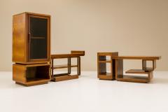 Modernist Showcase Cabinet and Coffee Table in Walnut Italy 1960s - 2943161