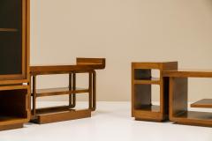 Modernist Showcase Cabinet and Coffee Table in Walnut Italy 1960s - 2943163
