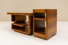Modernist Showcase Cabinet and Coffee Table in Walnut Italy 1960s - 2943168