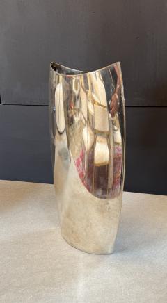 Modernist Silver Plated Sculptural Vase - 4327714
