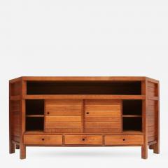 Modernist Stained Oak Cabinet - 439360