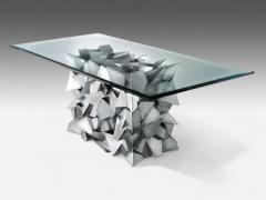 Modernist Steel Geometric Dining Table Base USA 21st c  - 4606096
