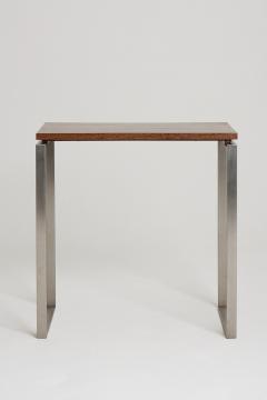 Modernist Steel and Palmwood Console Table - 2222372
